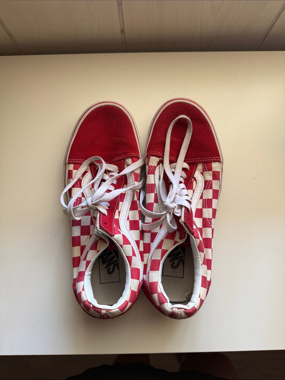 Vans Checkerboard Red Low-Top Sneakers
